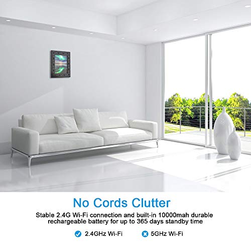 Hidden Security Camera WiFi Photo Frame,FUVISION 1080P Nanny Cameras