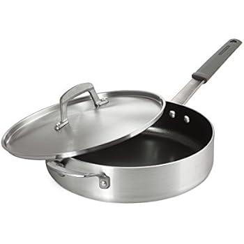 Tramontina 80114/624DS Deep Saute Pan, 5.5 Quarts, Silver