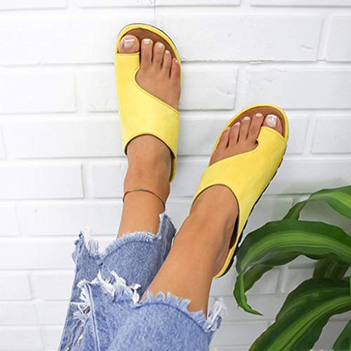 Dressin Women's Sandals 2019 New Women Comfy Platform Sandal Shoes Summer Beach Travel Shoes Fashion Sandal Ladies Shoes Yellow