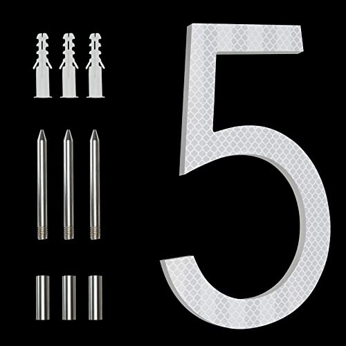 8-Inch Floating House Numbers – Large Black Aluminum Address Numbers For Exterior Walls, Flush Or Spacer Mount With 3D Shadow Effect