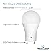 Great Eagle LED GU24 Base, A19 Shape, 14W (100W Equivalent), Dimmable, 3000K Bright White, 1550 Lumens, UL Listed, Twist-in Light Bulb (4-Pack)
