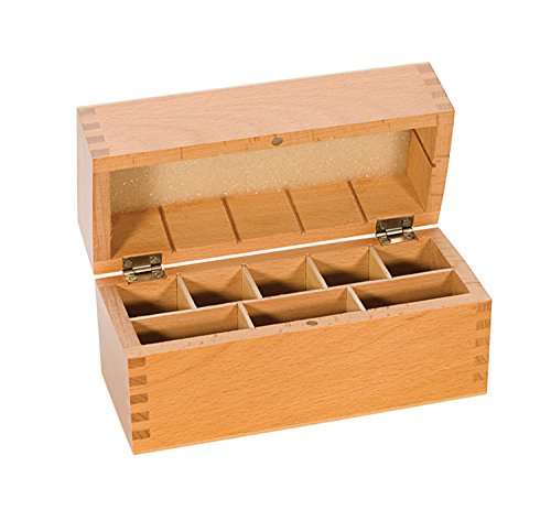 7-1/2" x 3-1/4" x 4" Gold Silver Platinum Testing Acid Bottle Needle Stone Hardwood Storage Box