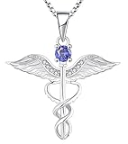 YL Caduceus Necklace Sterling Silver Doctor Nurse