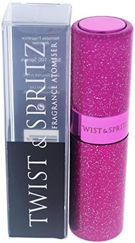 Twist and Spritz Atomiser, Hot Pink Glitter