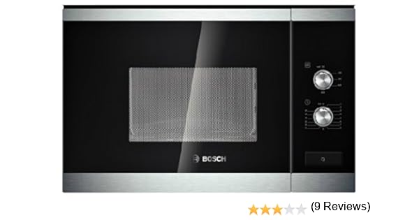 Bosch HMT72M654 Integrado 20L 800W Negro, Acero inoxidable - Microondas (Integrado, 20 L, 800 W, Giratorio, Negro, Acero inoxidable, Botón)