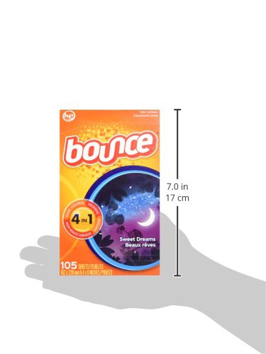 Bounce Sweet Dreams Fabric Softener Dryer Sheets, 105 Count - Thumbnail 7