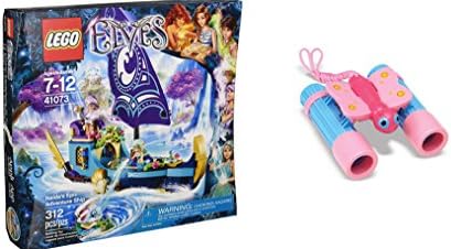 LEGO Elves Naida's Epic Adventure Ship 312 Pcs &amp; free Gifts Sunny Patch Bixie Butterfly Binoculars (Colors may vary) Toys