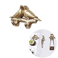 RRSHUN Bird Resin Hook,Wall Hook,Creative 3D Bird Decoration Single Hook Resin Wall Hanger for Hanging Clothes,Hat,Scarves