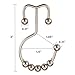 Amazer Shower Curtain Hooks Rings, Stainless Steel Shower Curtain Rings, 12Pcs Double Glide Shower Hooks for Bathroom Shower Curtain Rods Dual Rust-Resistant Shower Rings, Matte Nickel