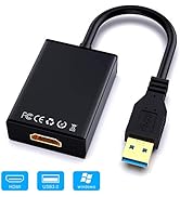 USB 3.0 to HDMI Adapter, Ablewe USB 3.0 / 2.0 to HDMI 1080P Full HD(Male to Female) Video Audio M...
