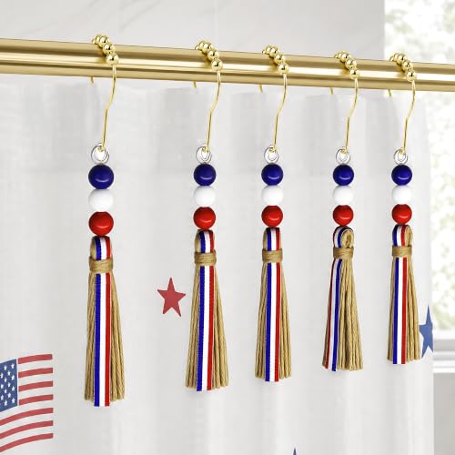 Gold Shower Curtain Hooks 12 Pack
