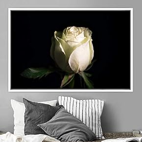 signwin Framed Canvas Wall Art Rose Bohemian Dark...