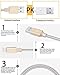iPhone Cables, 2 Pack 6FT Elktry High Speed Braided Charger Cord Line Fast Sync Data Cable Tangle-Free for iPhone 7 7 Plus 6 6S 6 Plus 6S Plus SE 5S 5C 5 iPad Pro Air iPod (Champagne Gold)