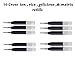 10 Cross Quality Intrepid Black Refills for Ion, Roadster, Vice, Penatia Gelicious, and Matrix Pens Gel Ink Refills [10 Pack Bulk Pack]