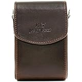 MegaGear MG279 Canon PowerShot S120, Sony Cyber-shot DSC-RX100V, DSC-RX100IV, DSC-RX100III, DSC-RX100II Leather Camera Case with Strap - Dark Brown