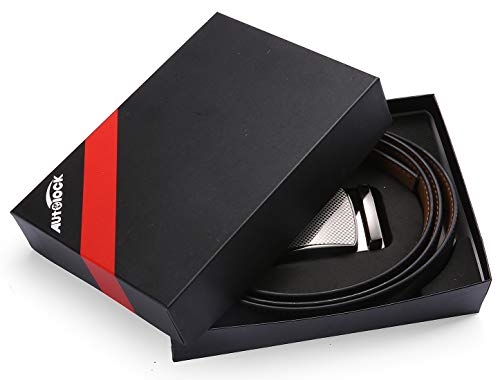Men's Belt - Autolock Leather Ratchet Dress Belt for Men With Automatic Buckle - Enclosed in an Elegant Gift Box - Thumbnail 5