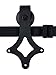 TMS TSQ09-Dark Black American Country Style Barn Wood Sliding Door Hardware Track Set