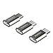 AUKEY USB C Adapter to Micro USB [3-Pack], USB OTG Supported, USB Type C to Micro USB Converter with 56k Ohm Resistor for Samsung S9/S9+, S8/S8+, Google Pixel 2/Pixel 2 XL, MacBook Pro 2017 (Black)