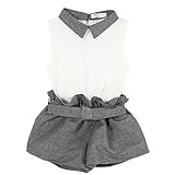 LittleSpring Little Girls' Clothing Set Belt Size 2T White
