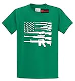 Comical Shirt Men's Gun American Flag Shirt Patriotic USA Pride Tee T-Shirt