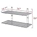 Seville Classics 2-Tier Iron Mesh Adjustable Floating Wall Shelves, 36