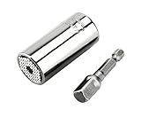 DK FENG 7mm to 19mm Ratchet Universal Sockets Metric Wrench Power Drill Adapter Set- Professional Repair Tools