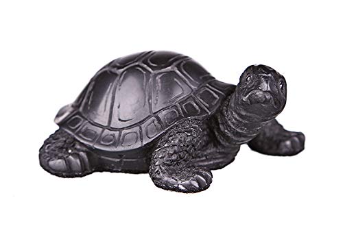 Decorative Stone Statue Figurine Sculpture Turtle 8 cm black
