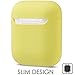 Compatible Airpods Case, Protective Ultra-Thin Soft Silicone Shockproof Non-Slip Protection Accessories Cover Case for Apple Airpods 2 & 1 Charging Case - Yellow