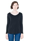 American Apparel Women's Long Sleeve Ultra Wash Tee, Black, Medium