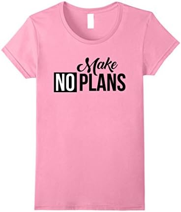 Womens Lifestyle T-shirt - Make no plans Medium Pink