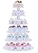 BonNoces 6-Tier Round Acrylic Cupcake Stand Dessert Display Holders Cupcake Tree Tiered Cake Stand Cupcake Tower Perfect for Weddings and Special Events