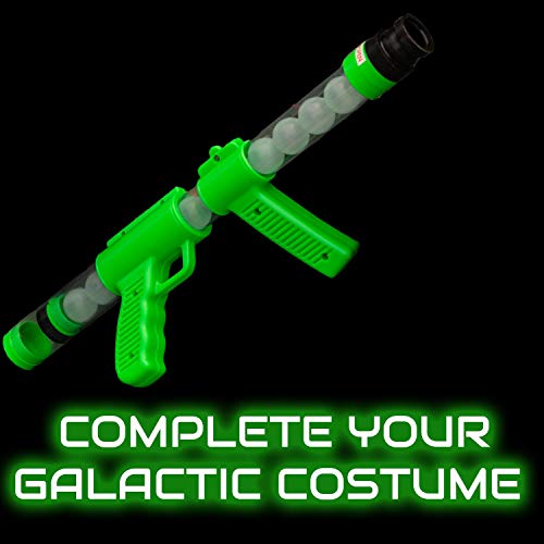Lumistick 19 Inch Power Popper Foam Bullet Blaster Gun | Atomic Pump Dark Moon Shooter Balls Pistol | Ultra Bright Glowing Bullet Toy Handgun (1 Gun)