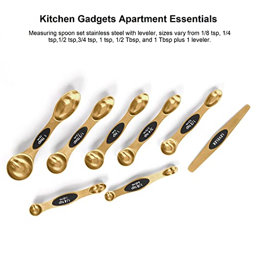 Measuring Spoons Set Stainless Steel with Leveler, Stackable