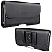 BOMEA Holster for Galaxy S24 5G S23 S22, S21, S20, S10 S9 S8 A01, A10e, Cell Phone Belt Holder Case with Clip, ID Card Storage Pouch Cover (Fits Samsung with Otterbox Commuter Case) Black