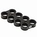 -8AN Hose Separator Clamp - Fuel line Mounting Clamps,Aluminum Hose Fitting Adapter, Great for 1/2 Fuel Hose, Oil Line, Brake Line, Water Pipe and Gas Line,4Pcs/Pack,Black