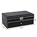 SONGMICS Black Jewelry Box 6 Watch Organizer Storage Case with Lock and Mirror UJWB11B