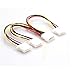 Computer Molex 4 Pin Power Supply to 3 Port Molex IDE Y Splitter Cable 2 Pack