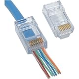 Platinum Tools 100010C EZ-RJ45 Cat 6+ Connectors, Clamshell, 50-Pieces