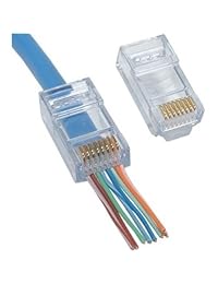 Platinum Tools 100010C EZ-RJ45 Cat 6+ Conectores, Concha, 50 piezas, 100010C