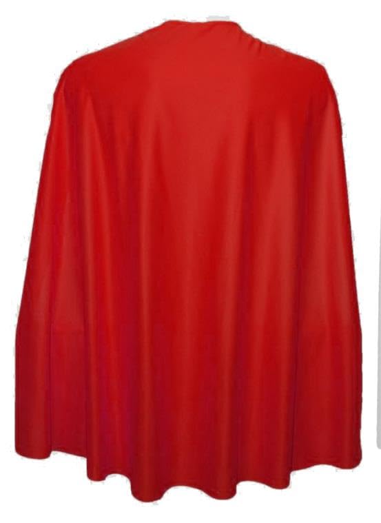 The Dragons Den Adults 35" Length Plain Superhero Cape Fancy Dress Costume Accessory [35" Red]