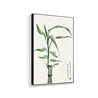 Framed Canvas Home Artwork Decoration Antique Plant Canvas Wall Art for Living Room, Bedroom - 16x24 inches