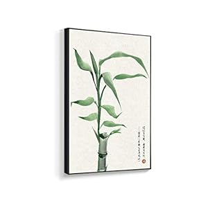 Framed Canvas Home Artwork Decoration Antique Plant Canvas Wall Art for Living Room, Bedroom - 16x24 inches