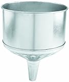 Lumax LX-1708 Silver 8 Quart Galvanized Funnel with Removable Stainless Steel Screen