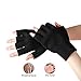 LANGFON Fingerless Moisturizing Gloves, Gel Spa Gloves, Moisturizing Gel Socks for Dry Rough Cracked Hand Repair Gloves Hand Gloves Moisturizing Overnight, Color Black Size M