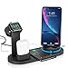 Wireless Charger 3 in 1 Wireless Charging Stand Apple Watch Fast Charging Station QI Wireless Charging Station Placement for Airpods Compatible with iPhone Xs XS MAX XR X 8 8Plus AirPods Apple Watch