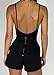 Dovee Women’s V Neck Rose Embroidery Bodysuit Backless Sleeveless Clubwear Mesh Jumpsuit Romper (S, Black)