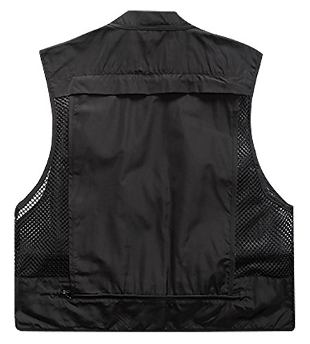 LIESEZHE Herren Mesh Multifunktionsweste Summer Outdoor Sport Weste mit vielen Taschen für Angeln Jagd Camping Safari… – Bild 3