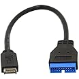 chenyang USB 3.0 19/20Pin to USB 3.1 Type-E Front Panel Header Motherboard Extension Cable Adapter 20cm