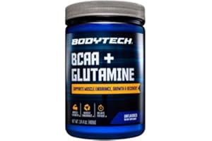 BODYTECH BCAA + Glutamine Powder - Unflavored (14.4 oz./59 Servings)