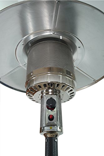 Baner Garden ASD-AS Outdoor Commercial Tall Garden Free Standing LP Gas Porch and Deck Propane Patio Heater with Cover, Silver - Thumbnail 2